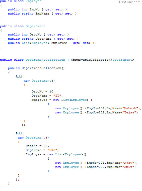 Display Parent Child collection in WPF DataGrid using Combobox